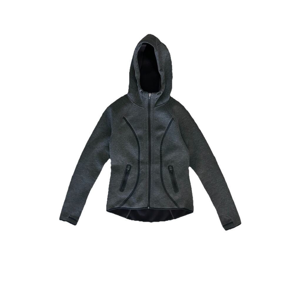 Women’s Grey Athleta Zip-Up Athletic Jacket Zippered Pockets Size XS